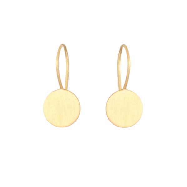 Sia Taylor KE15 Y Yellow Gold 8mm Moon Drop Earring WB