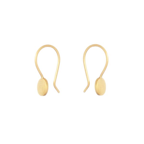 Sia Taylor KE16 Y Yellow Gold 5mm Moon Drop Earring WB