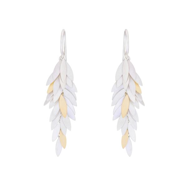 Sia Taylor KE24 SG Silver Leaf Earring 1