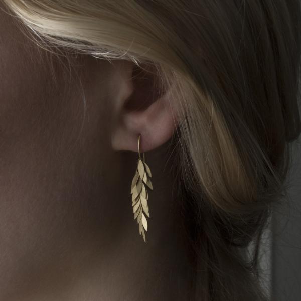 Sia Taylor KE24 Y Yellow Golden Leaf Earring M