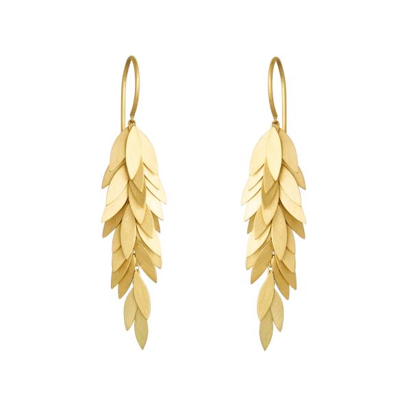 Sia Taylor KE24 Y Yellow Golden Leaf Earring WB