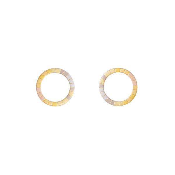 Sia Taylor KE28 RAIN Tiny Rainbow Gold Halo Stud WB