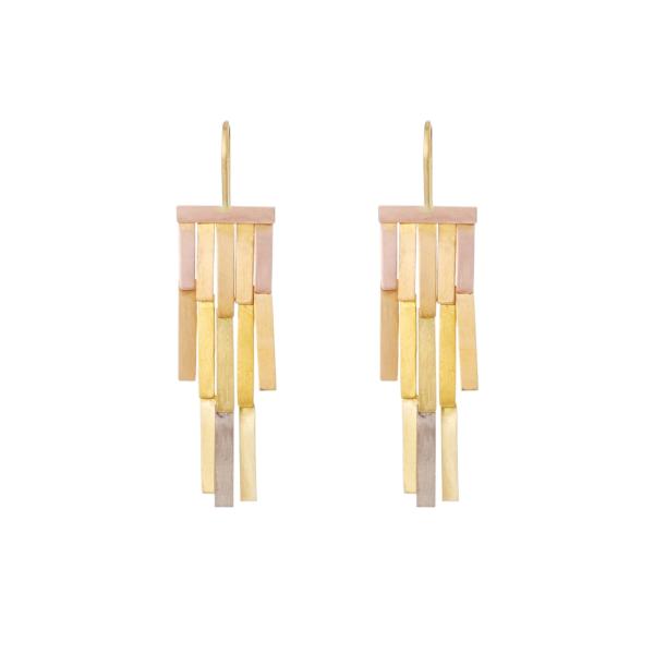 Sia Taylor KE2 RAIN Rainbow Golds Rainfall Earring WB