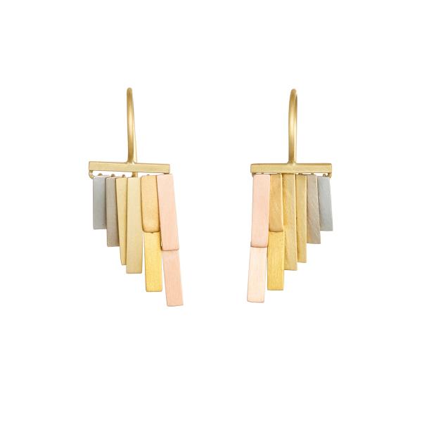 Sia Taylor KE33 RAIN Rainbow Gold Tiny Rainfall Earrings W