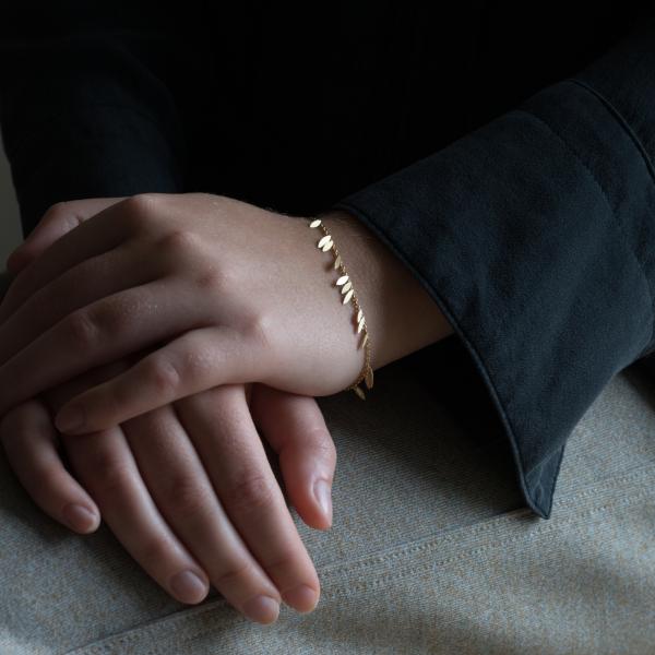 Sia Taylor KLB2 Y Yellow Scattered Leaf Bracelet M