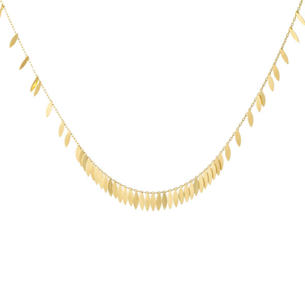 Sia Taylor KLN1 Y Yellow Falling Leaf Necklace WB