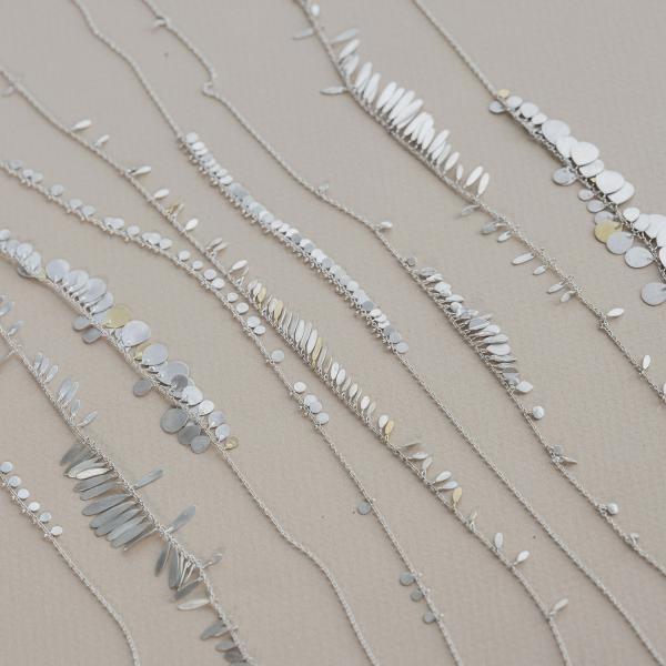 Silver Meadow and Dot Necklaces