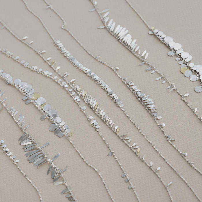 Silver Meadow and Dot Necklaces