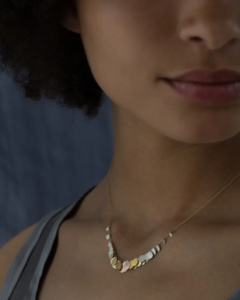Sia Taylor FN2 RAIN Rainbow Gold Necklace M