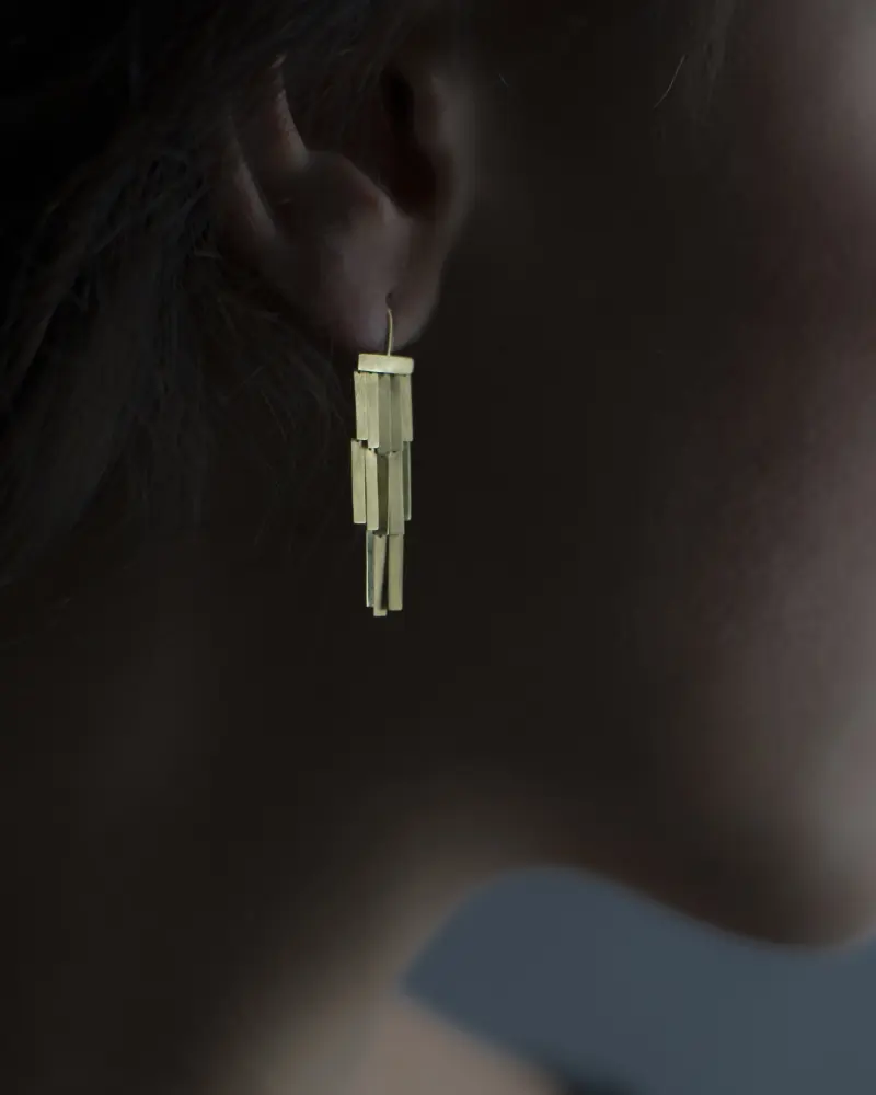 Sia Taylor KE2 Y Yellow Gold Rainfall Earring M