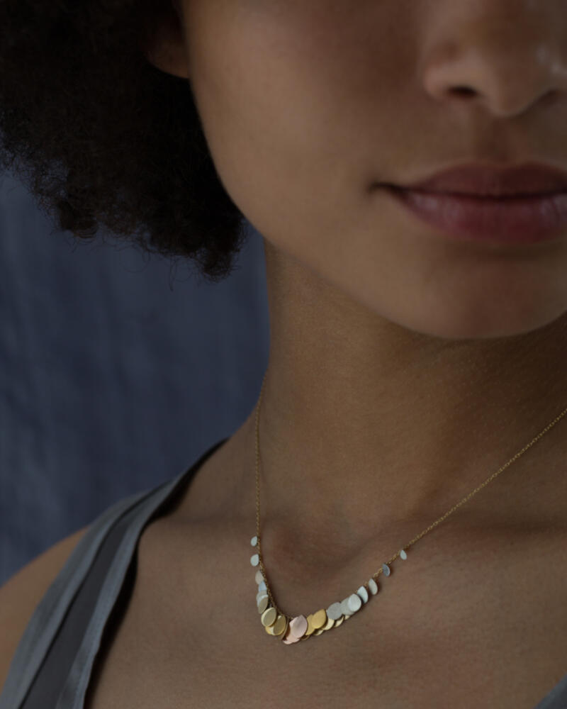 Sia Taylor FN2 RAIN Rainbow Gold Necklace M