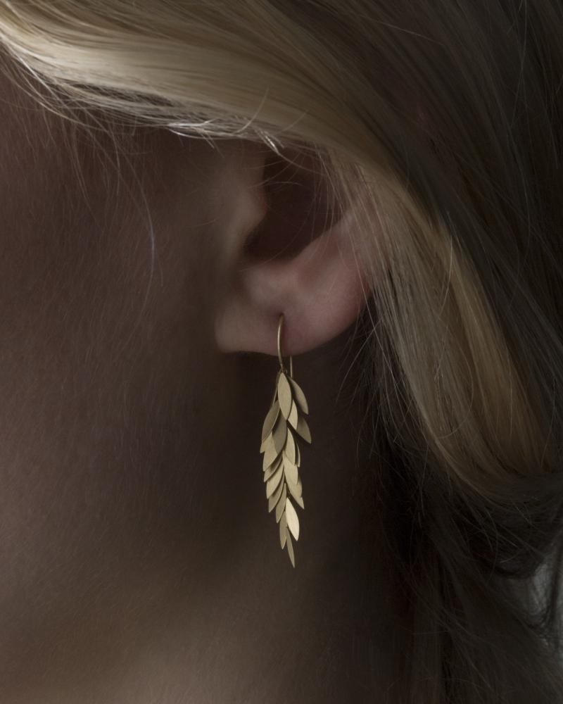 Sia Taylor KE24 Y Yellow Golden Leaf Earring M