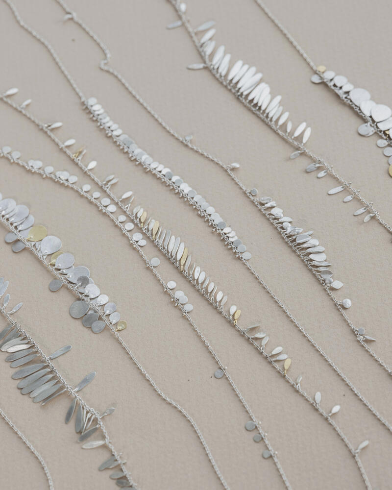 Silver Meadow and Dot Necklaces
