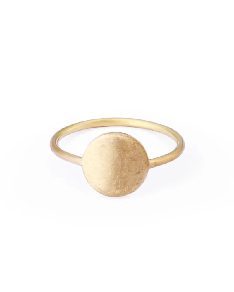 Sia Taylor KR2 Y Yellow Gold 8mm Moon Ring WB