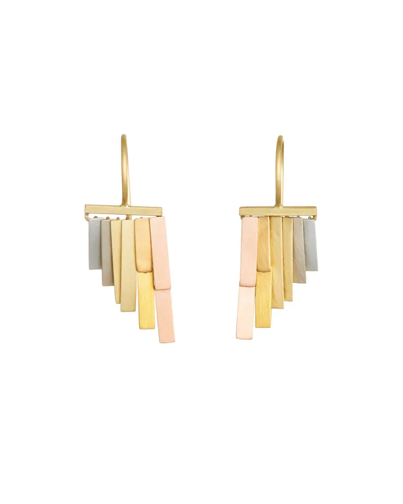 Sia Taylor KE33 RAIN Rainbow Gold Tiny Rainfall Earrings W