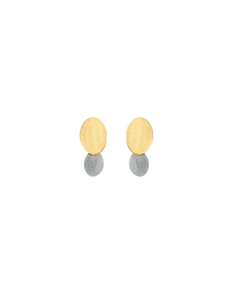 Sia Taylor FE10 YP Yellow Gold Platinum Stud Earrings WB