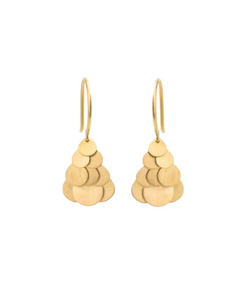 Sia Taylor FE12 Y Yellow Gold Tiny Hummingbird Cluster Earrings WB