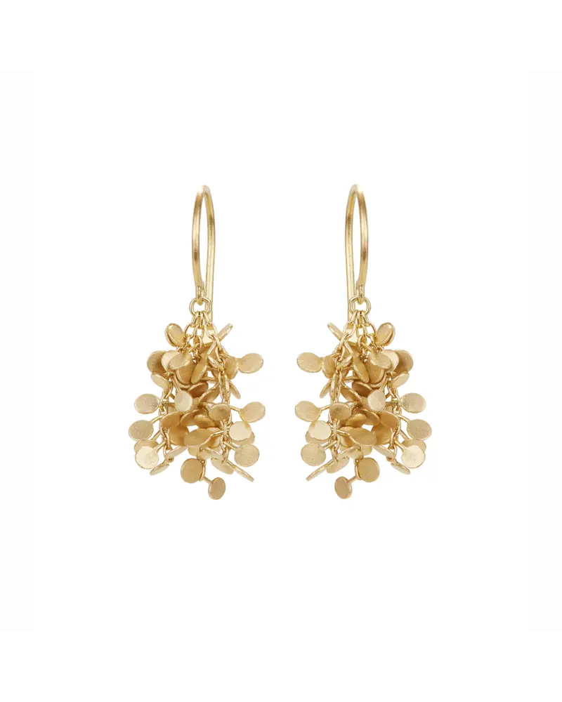 Sia Taylor BE14 Y Yellow Gold Dot Cluster Earrings WB
