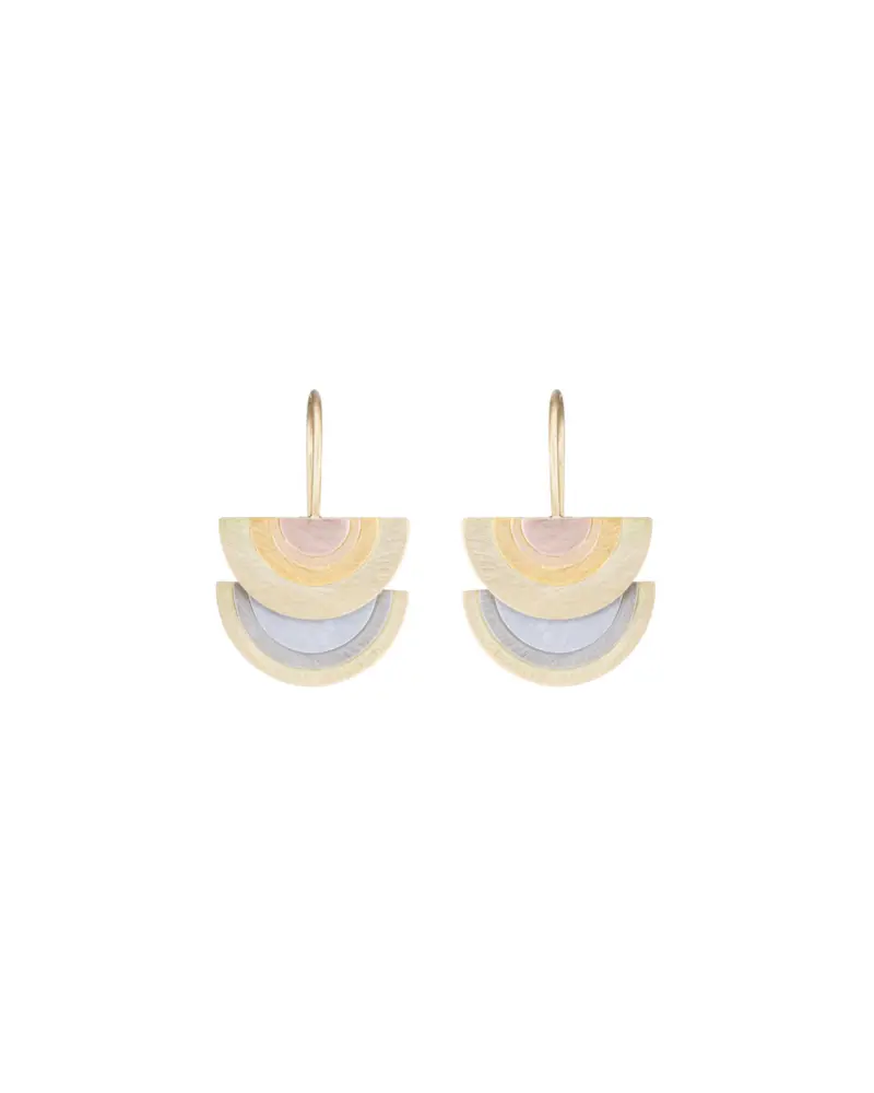 Sia Taylor RE4 RAIN Rainbow Gold Earrings 1