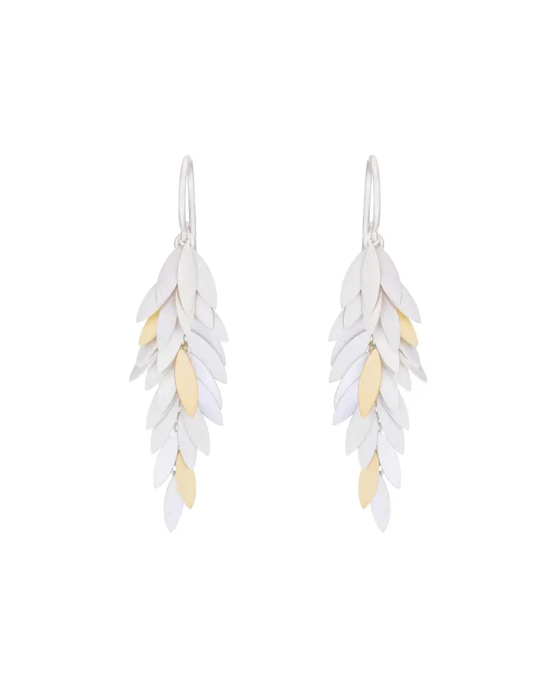 Sia Taylor KE24 SG Silver Leaf Earring 1