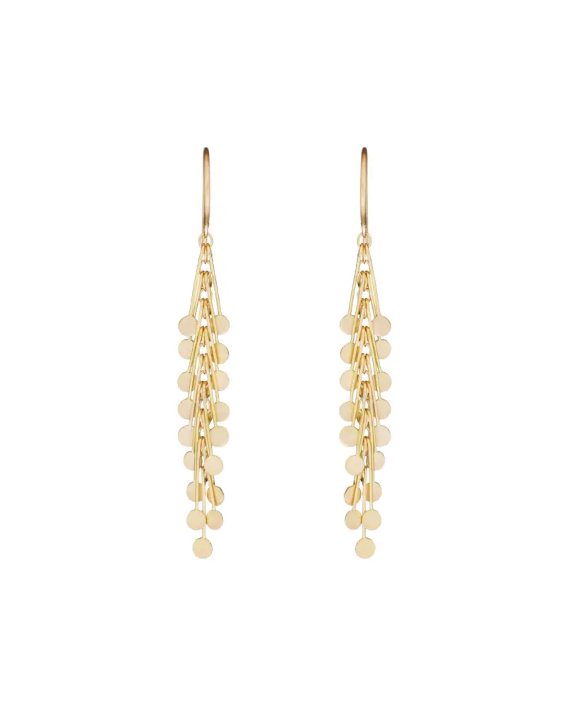 Sia Taylor DE361 Y Gold Long Dot Earrings 1