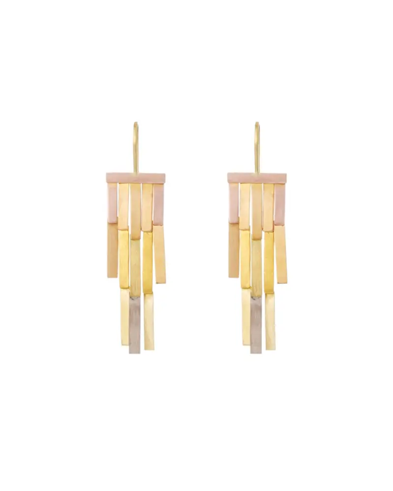Sia Taylor KE2 RAIN Rainbow Golds Rainfall Earring WB