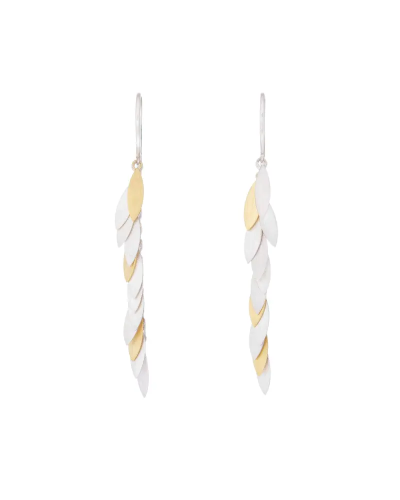 Sia Taylor KE36 SG Silver Leaf Earring M