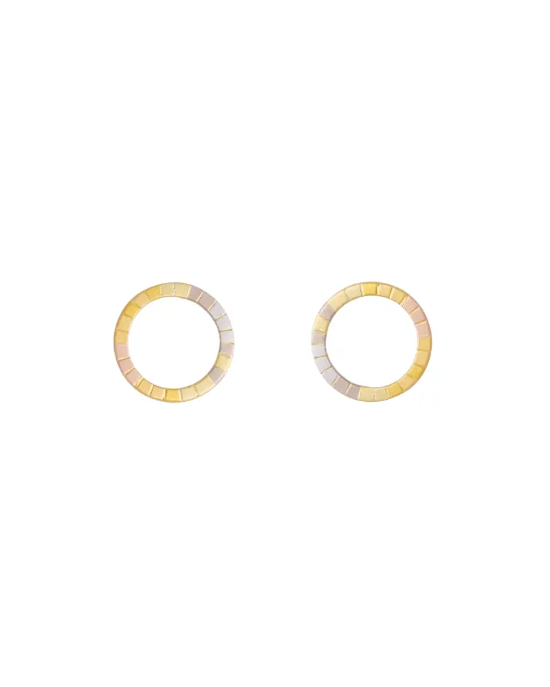 Sia Taylor KE28 RAIN Tiny Rainbow Gold Halo Stud WB