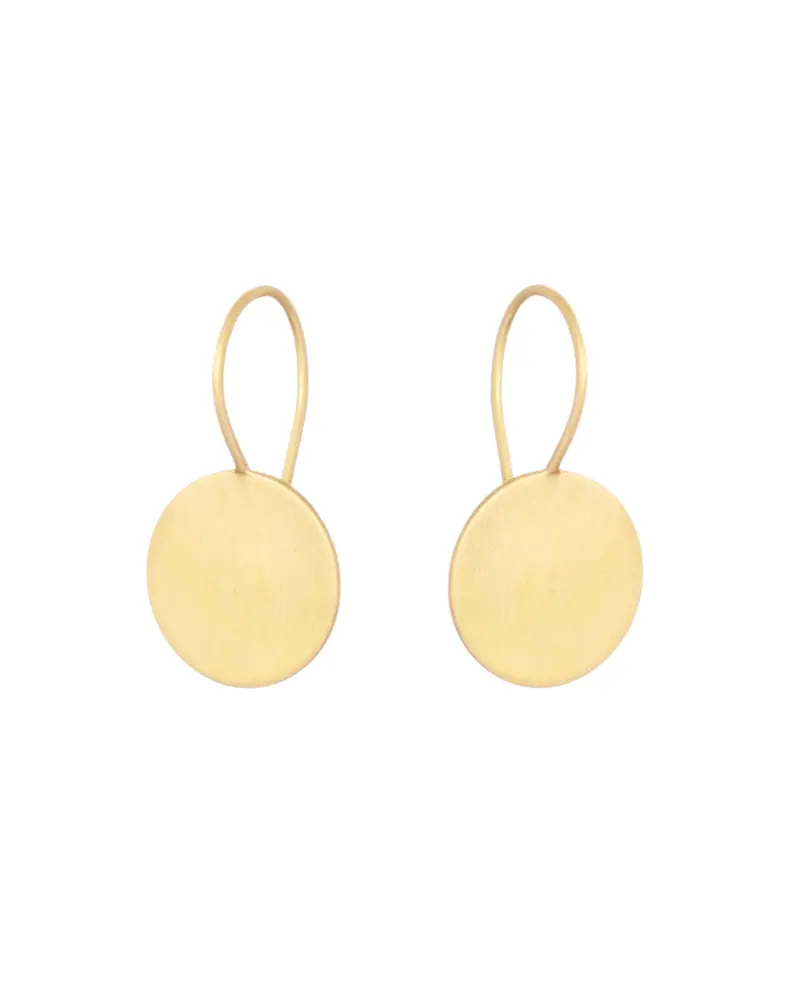 Sia Taylor KE14 Y Yellow Gold 12mm Moon Drop Earring WB