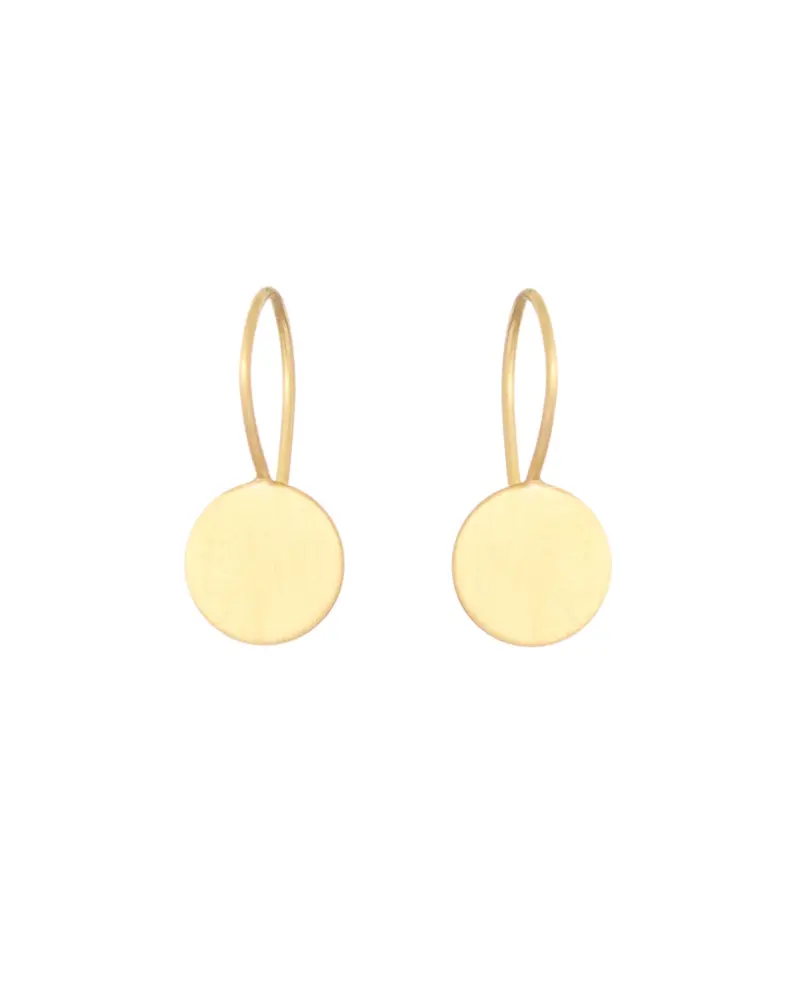 Sia Taylor KE15 Y Yellow Gold 8mm Moon Drop Earring WB