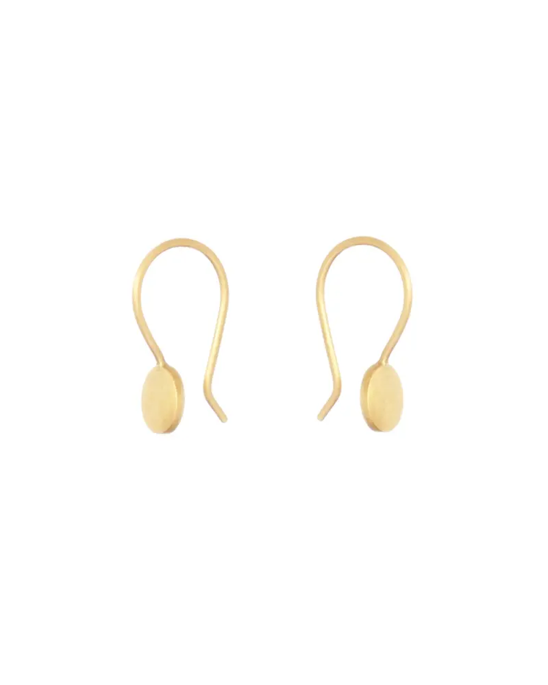 Sia Taylor KE16 Y Yellow Gold 5mm Moon Drop Earring WB
