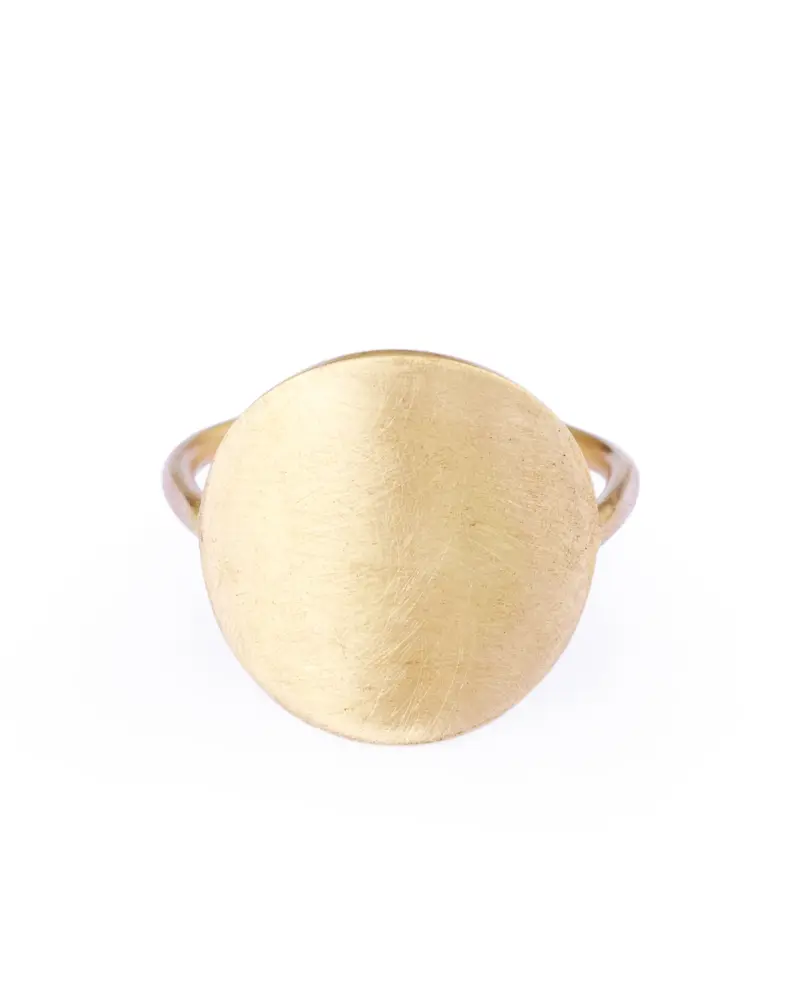 Sia Taylor KR4 Y Yellow Gold 15mm Moon Ring WB