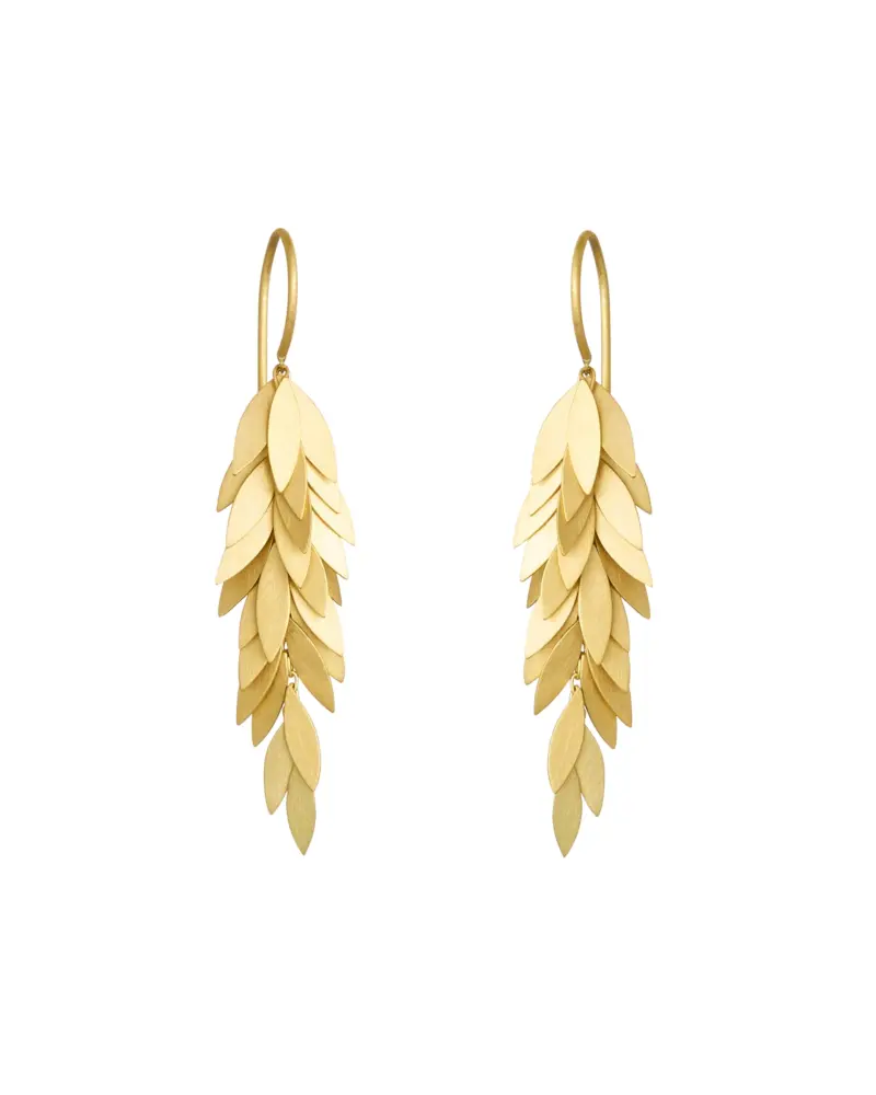 Sia Taylor KE24 Y Yellow Golden Leaf Earring WB