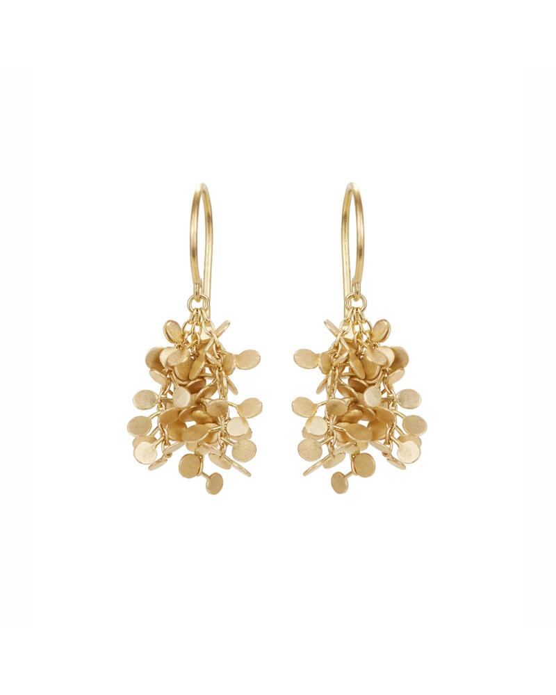 Sia Taylor BE14 Y Yellow Gold Dot Cluster Earrings WB