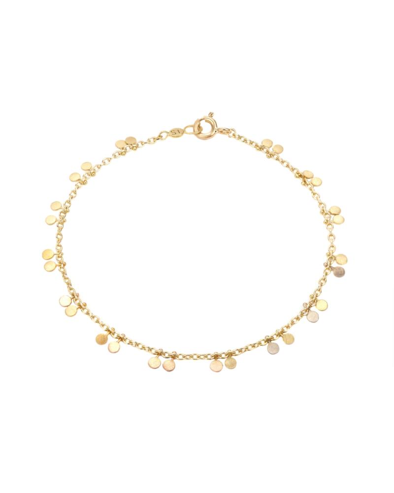 Sia Taylor DB6 RAIN Rainbow Gold Tiny Double Dots Bracelet WB2