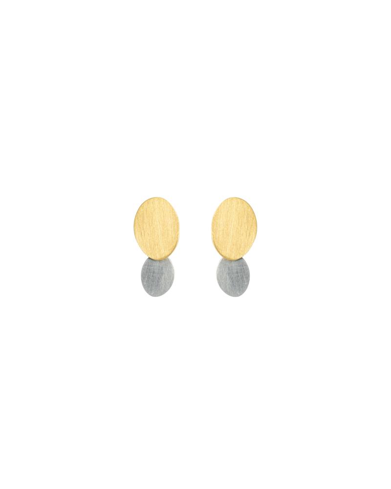 Sia Taylor FE10 YP Yellow Gold Platinum Stud Earrings WB