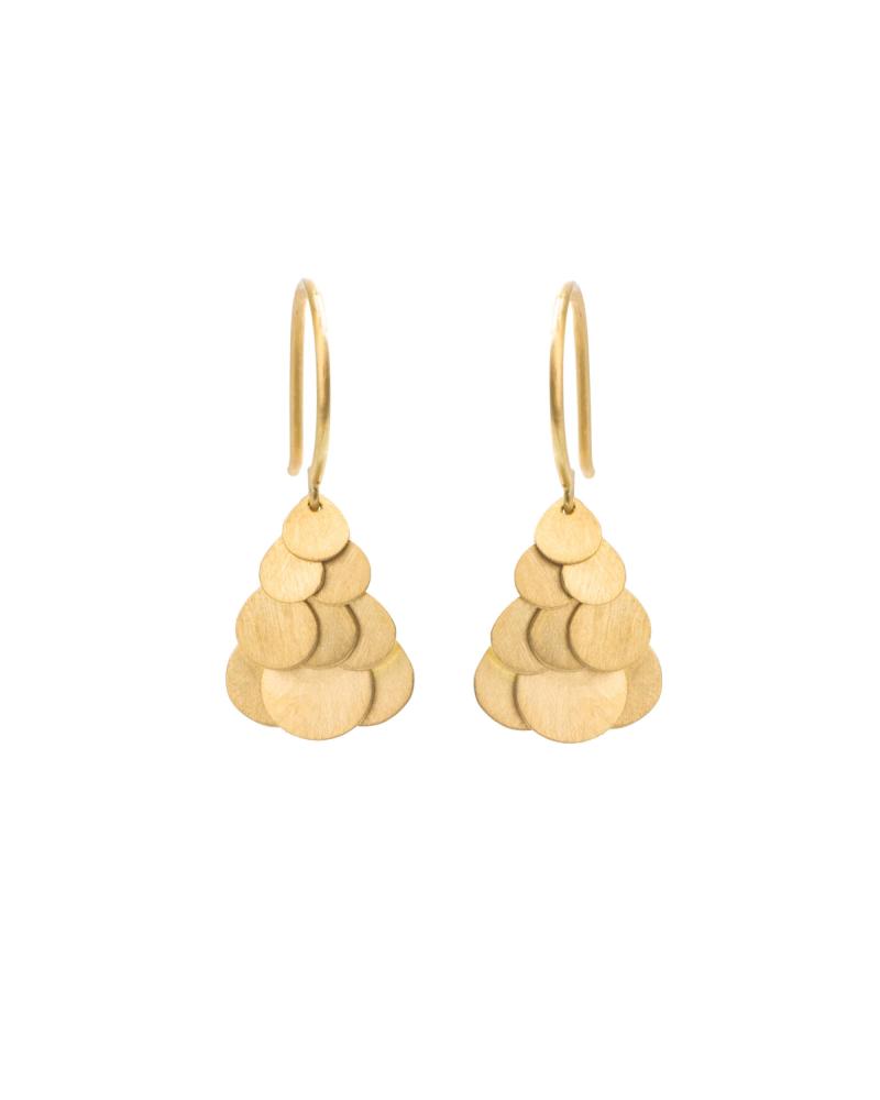 Sia Taylor FE12 Y Yellow Gold Tiny Hummingbird Cluster Earrings WB