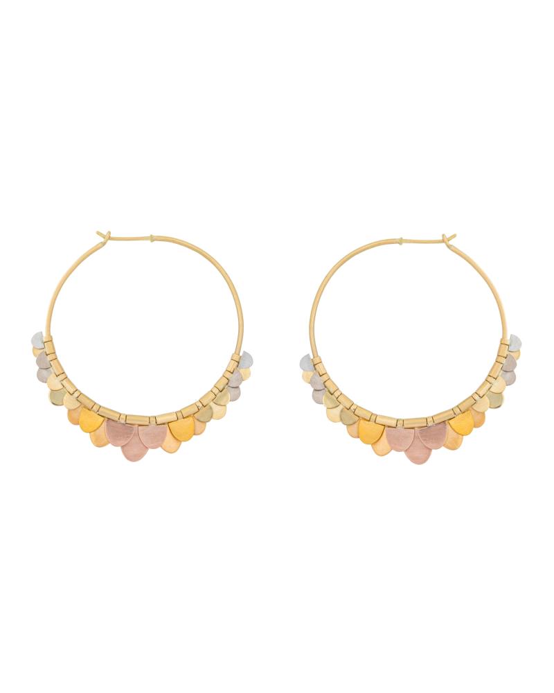Sia Taylor FE8 RAIN Rainbow Gold Earrings WB