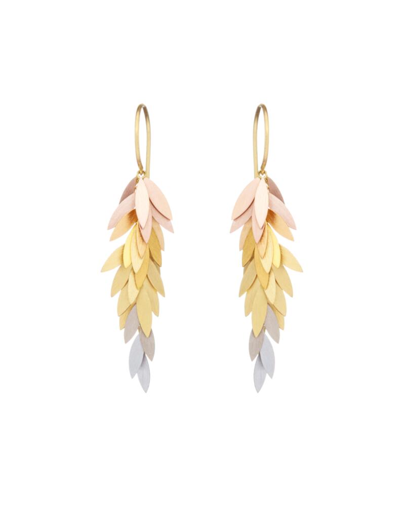 Sia Taylor KE24 RAIN Rainbow Leaf Earring WB