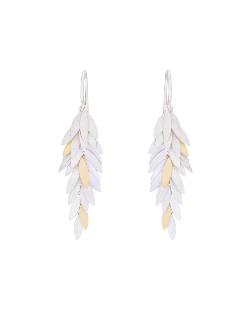 Sia Taylor KE24 SG Silver Leaf Earring 1