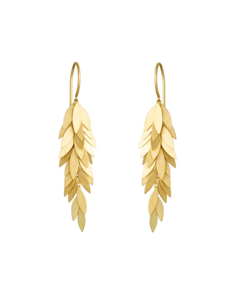 Sia Taylor KE24 Y Yellow Golden Leaf Earring WB