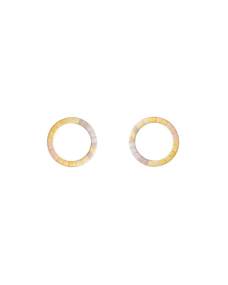 Sia Taylor KE28 RAIN Tiny Rainbow Gold Halo Stud WB