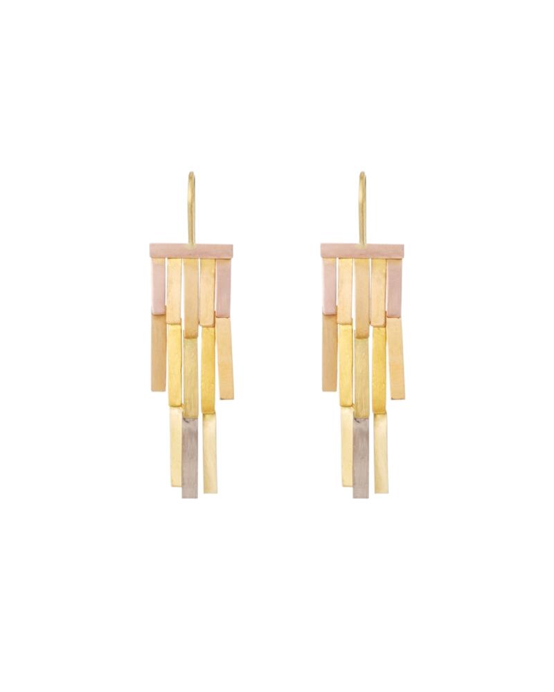 Sia Taylor KE2 RAIN Rainbow Golds Rainfall Earring WB