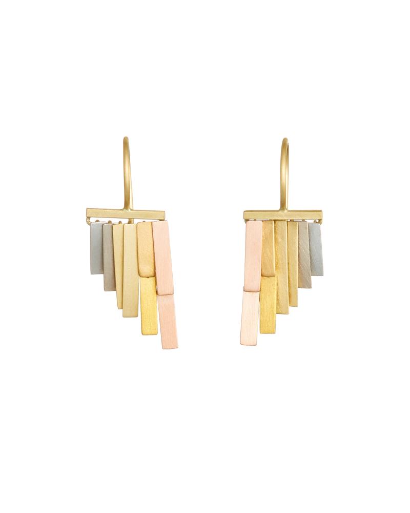 Sia Taylor KE33 RAIN Rainbow Gold Tiny Rainfall Earrings W