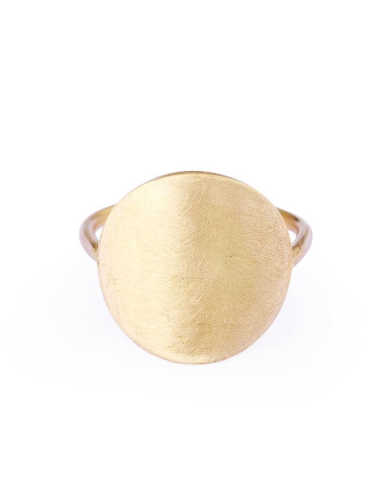 Sia Taylor KR4 Y Yellow Gold 15mm Moon Ring WB
