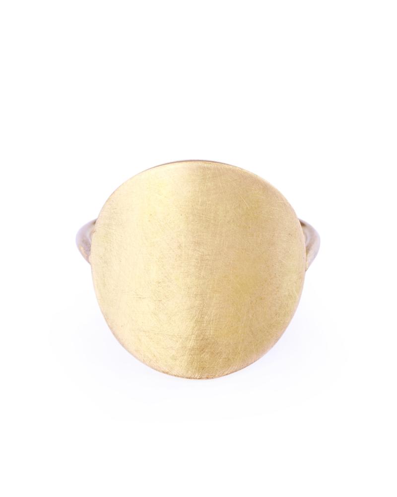 Sia Taylor KR5 Y Yellow Gold 18mm Moon Ring WB