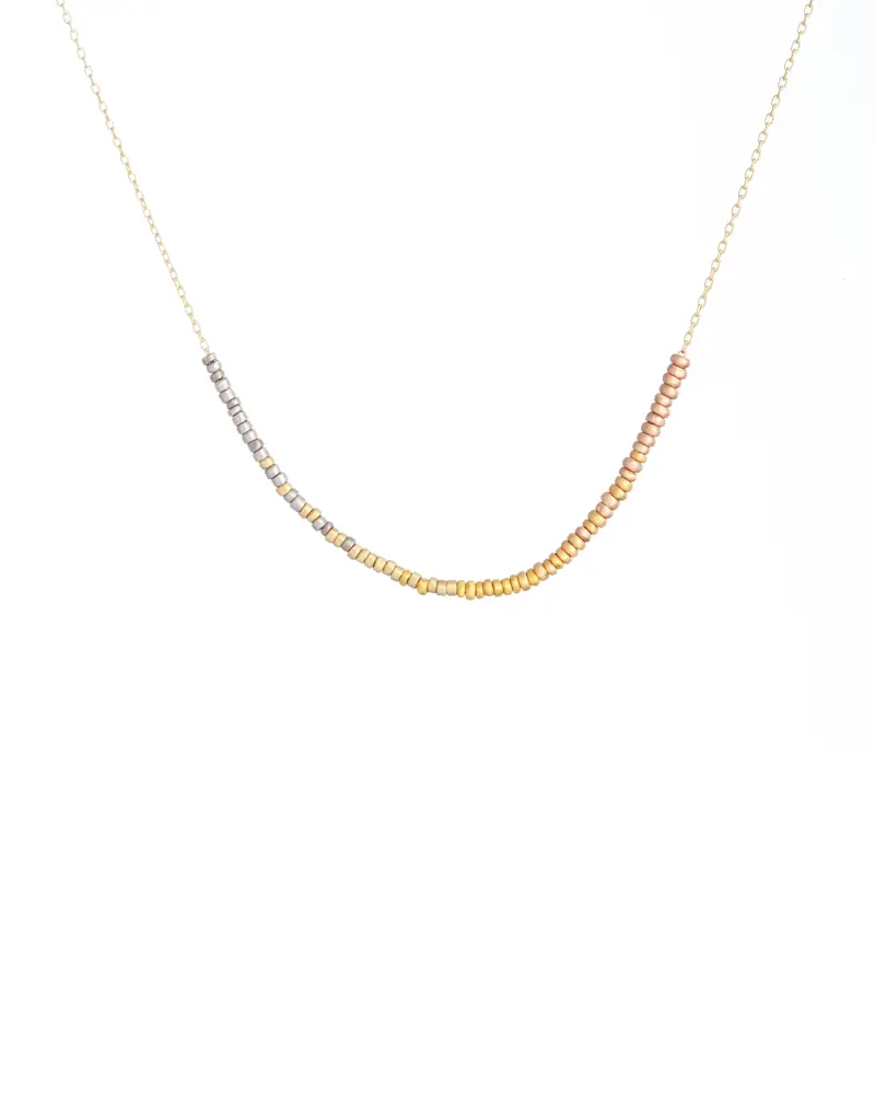 Sia Taylor KN7 Y Tiny Bead Rainbow Golds Arc Necklace WB