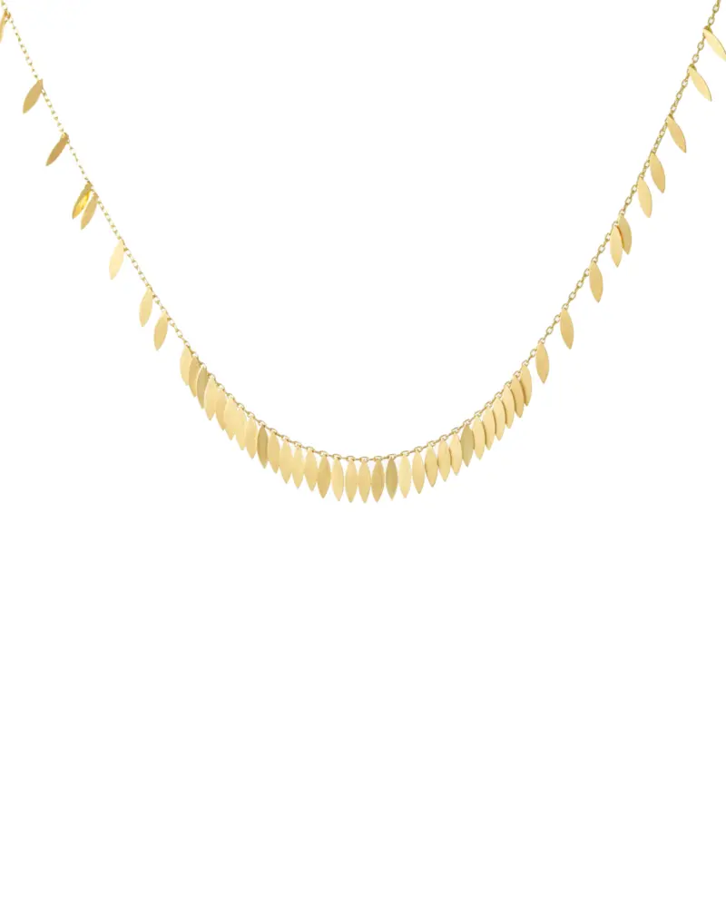 Sia Taylor KLN1 Y Yellow Falling Leaf Necklace WB