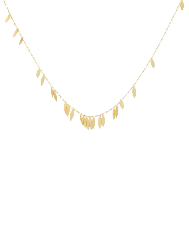 Sia Taylor KLN2 Y Yellow Scattered Leaf Necklace WB