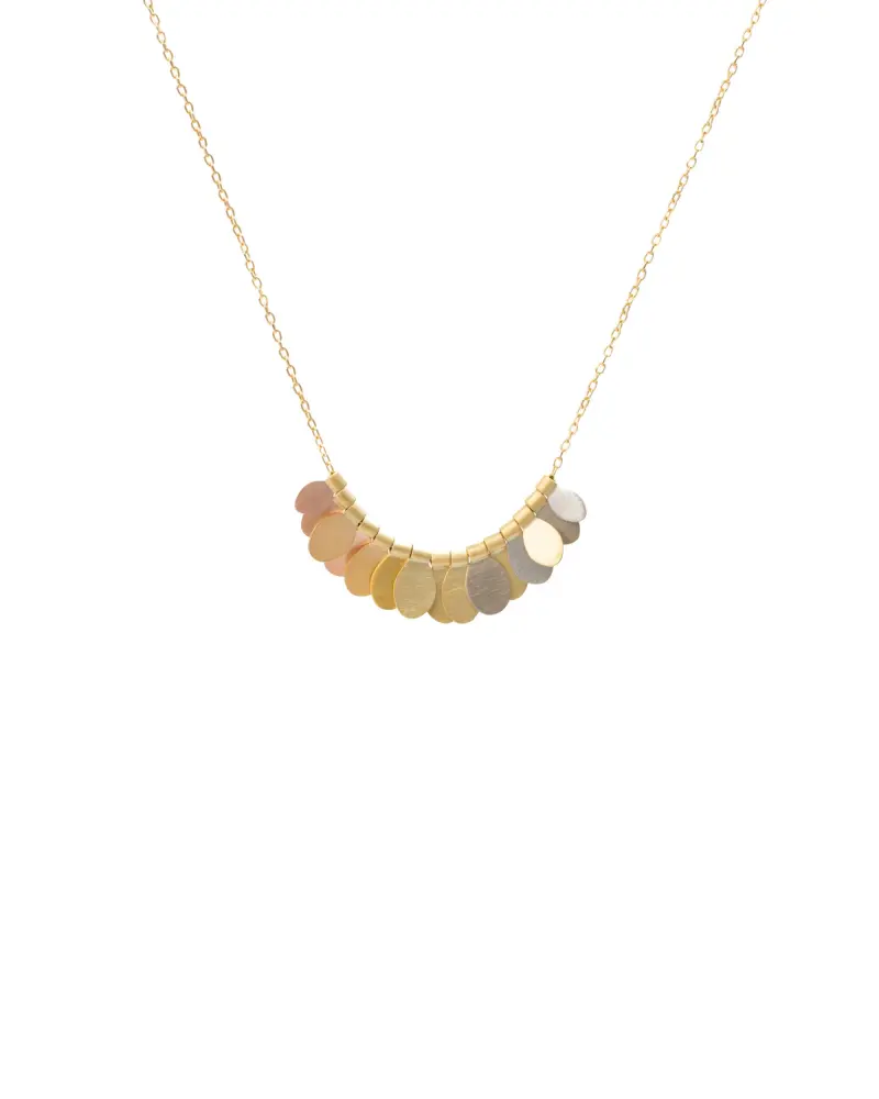 Sia Taylor FN12 YRAIN Rainbow Gold Tiny Songbird Arc Necklace Back WB
